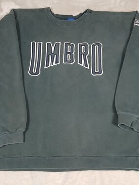 Vintage Umbro Sweatshirt Made In USA L Green Men's Pullover Sweater